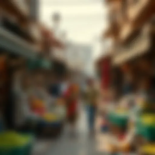 A vibrant market scene showcasing the cultural diversity of Dhied District