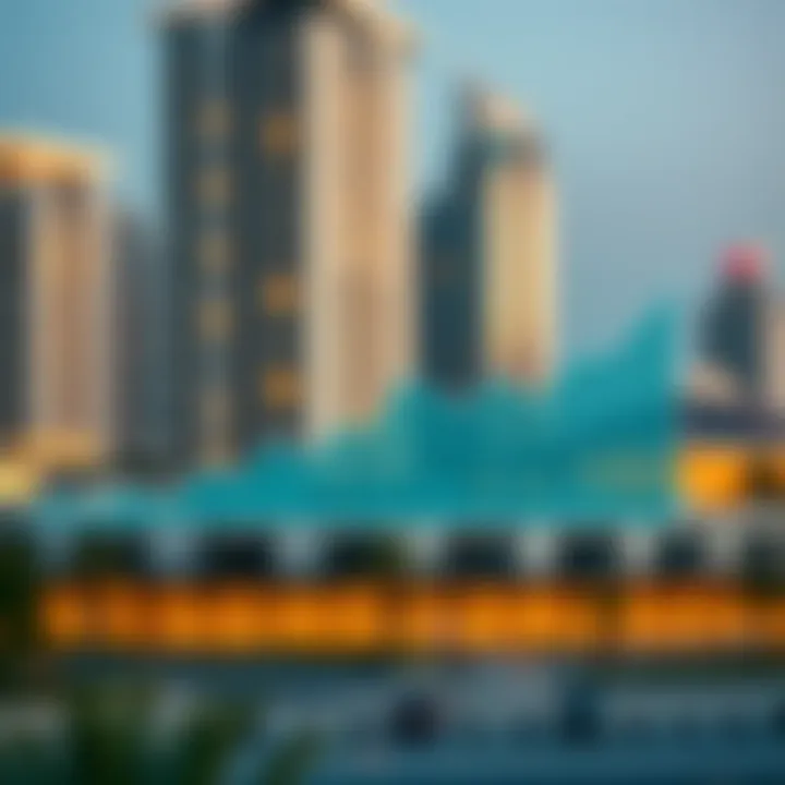 Graph of Real Estate Trends in UAE Graph illustrating real estate trends influenced by the distance between Dubai and Abu Dhabi