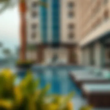 Poolside Relaxation Area Poolside relaxation at Doubletree by Hilton Al Barsha