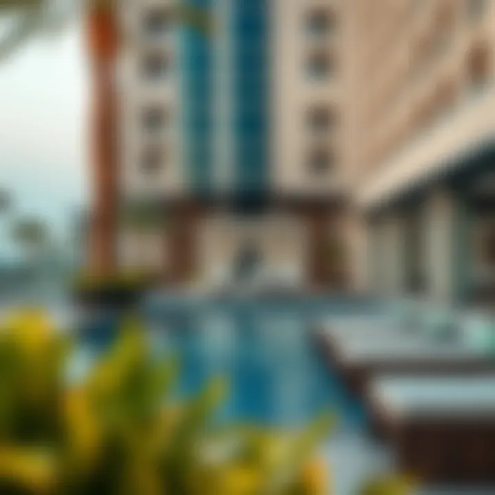 Poolside Relaxation Area Poolside relaxation at Doubletree by Hilton Al Barsha