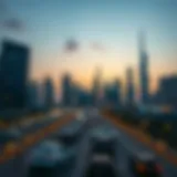 Dubai skyline at dawn during Ramadan