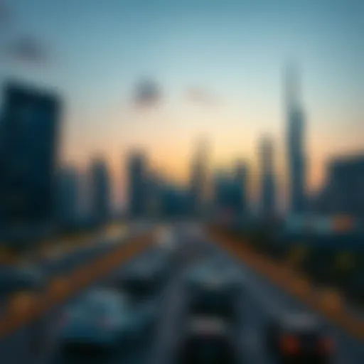 Dubai skyline at dawn during Ramadan