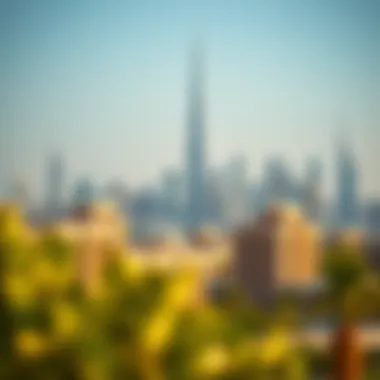 Dubai Skyline and Residency Dubai skyline representing residency