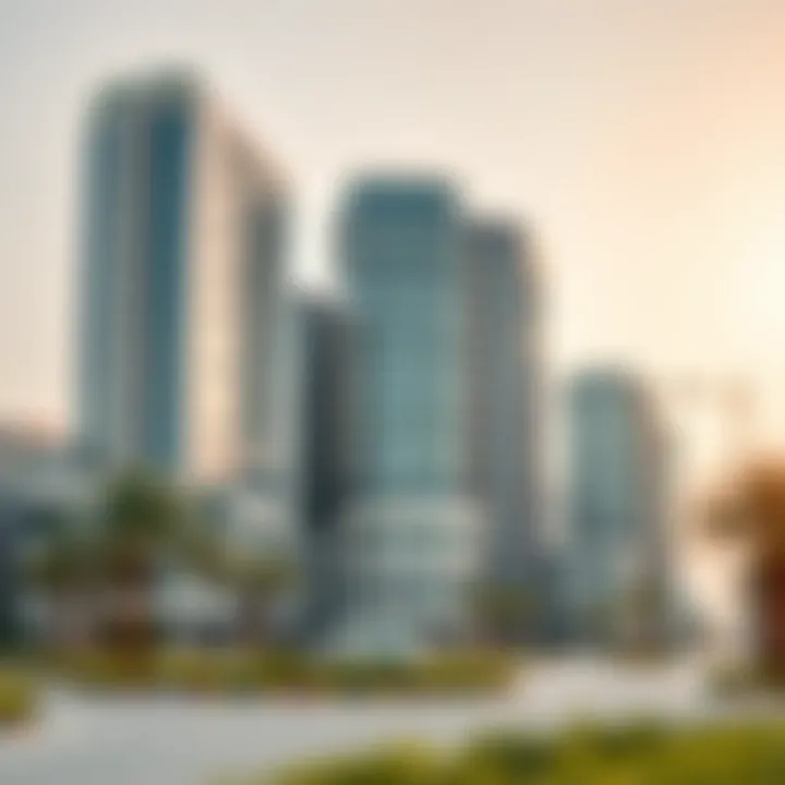 Modern office park architecture in Dubai