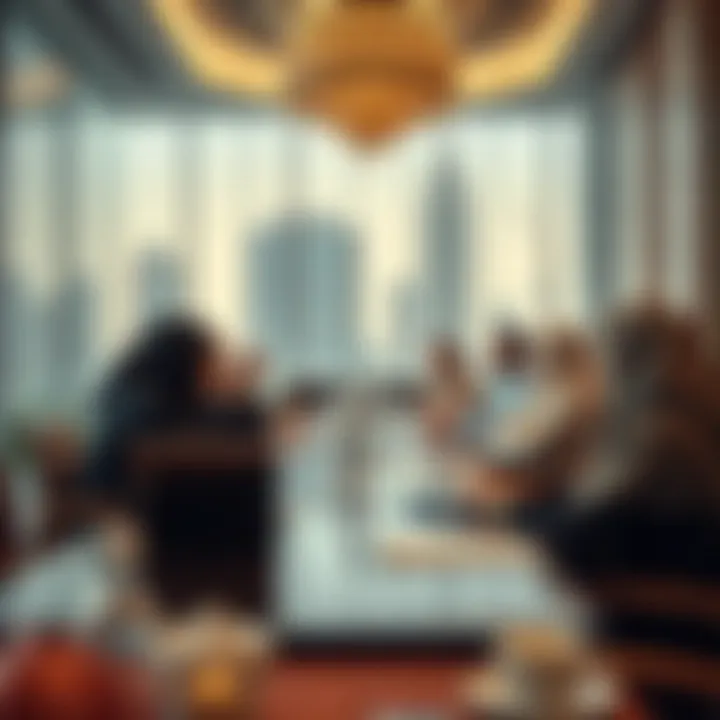 A business meeting focused on investment opportunities in real estate