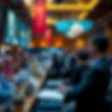 Dynamic auction environment showcasing vibrant bidding