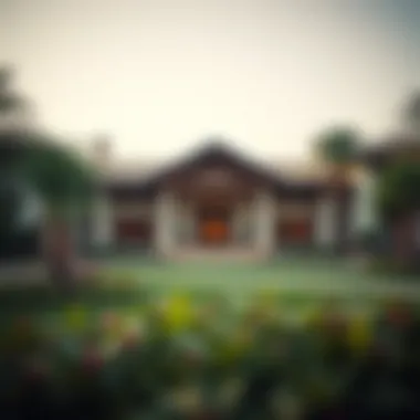 Elegant clubhouse with modern amenities and lush landscaping