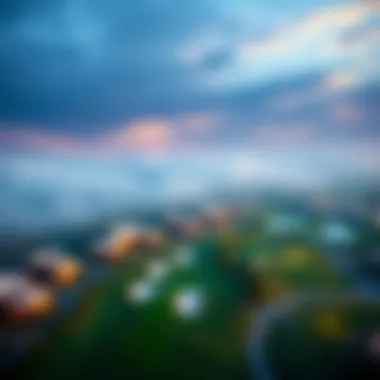 Stunning aerial view of Emirates Hills Golf community