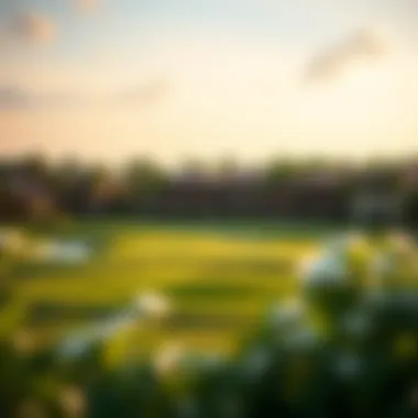 Luxurious golf course surrounded by upscale villas