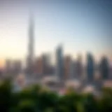 A skyline view of Dubai showcasing modern architecture