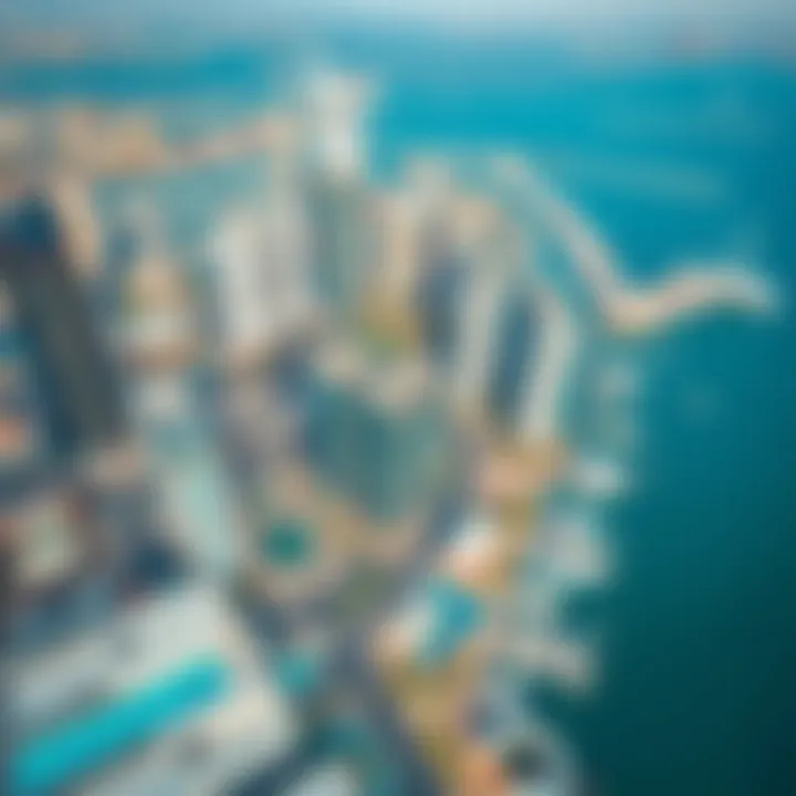 Aerial view of Dubai Marina showcasing its iconic skyline