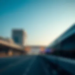 Abu Hail Metro Station exterior showcasing modern architecture