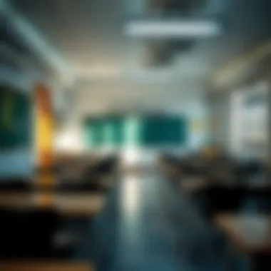 Classroom setting in an affordable educational institution