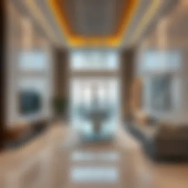 Spacious interior of a villa highlighting contemporary design