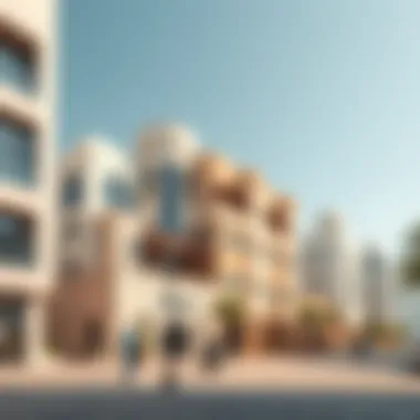 The Fusion of Modernity and Tradition in Al Fahidi Modern developments contrasting with traditional Al Fahidi architecture