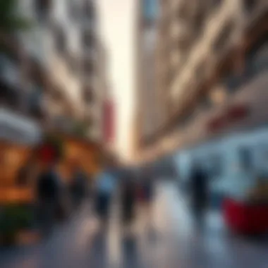 A bustling marketplace in Al Maya DIFC reflecting community life