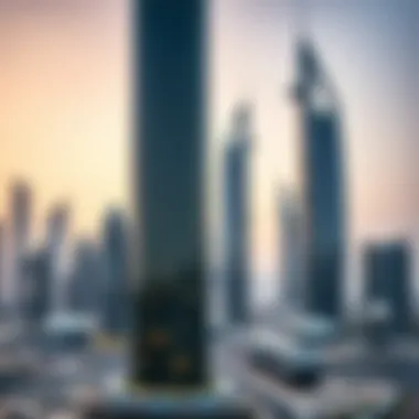 A futuristic skyline view of Al Maya DIFC