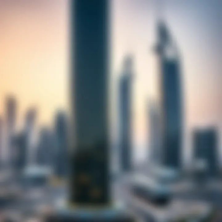 A futuristic skyline view of Al Maya DIFC