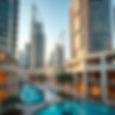 A panoramic view of Al Maya DIFC showcasing modern architecture