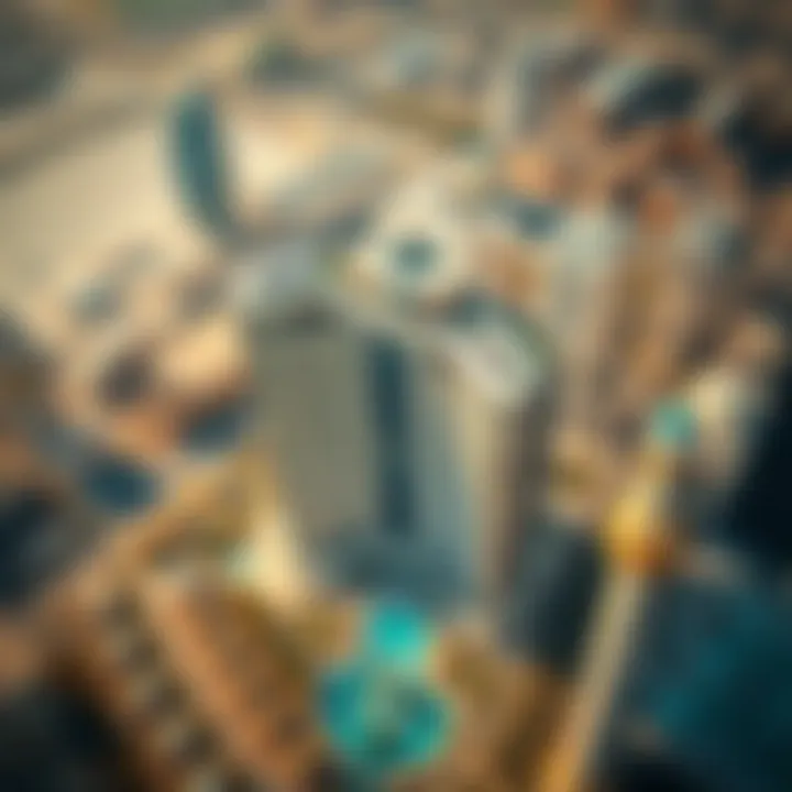 Aerial view of Al Wafra Square in Dubai