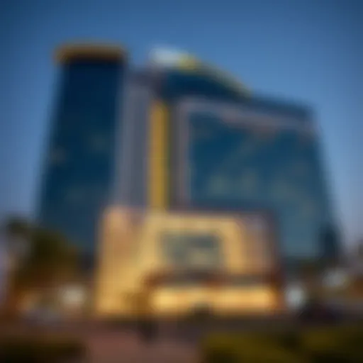 Exterior view of الواحة سنتر showcasing modern architecture