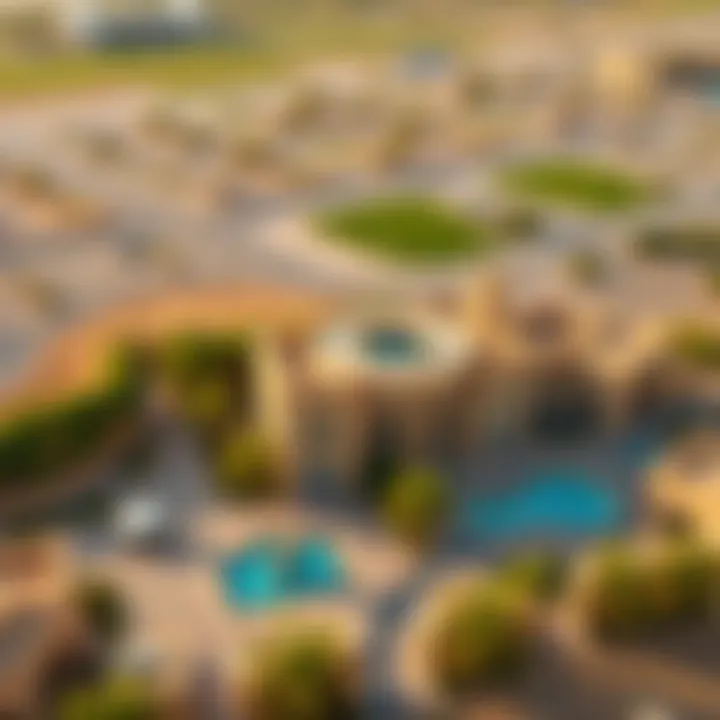 Aerial view of Arabian Ranches highlighting Anya's location