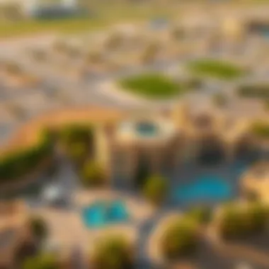 Aerial Perspective of Anya in Arabian Ranches Aerial view of Arabian Ranches highlighting Anya's location
