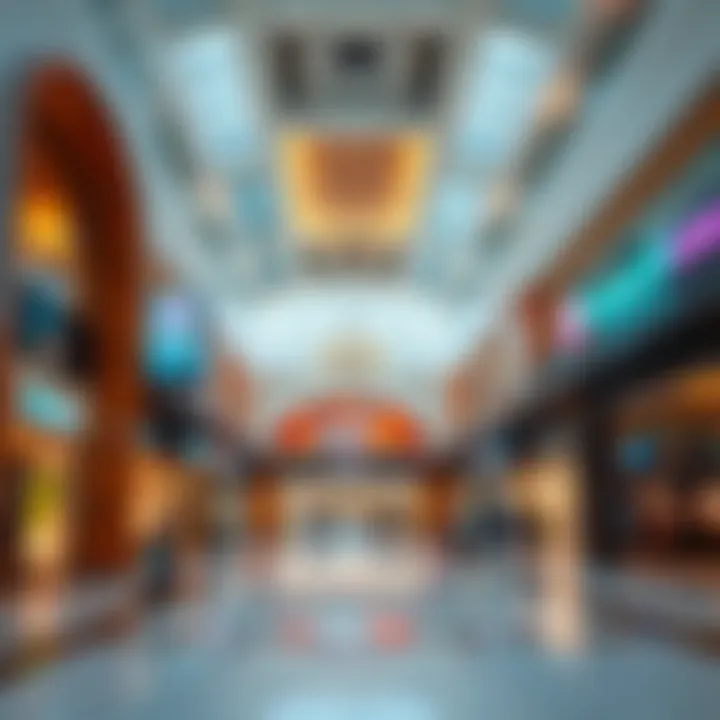 Interior of Arabian Center Mall with vibrant retail spaces