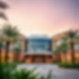 Exterior view of Aswaaq Community Mall showcasing modern architectural design