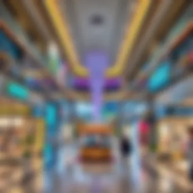 Interior of the mall featuring diverse retail shops and vibrant ambiance