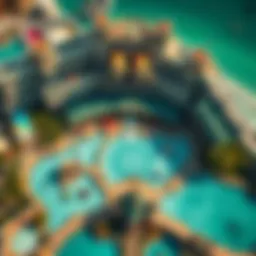 Aerial view of Atlantis Dubai water park showcasing its aquatic attractions