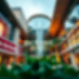 Exterior view of Bay Avenue Mall showcasing modern architecture