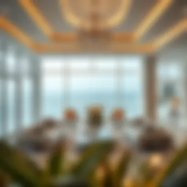 Luxurious interior of a beach house living room