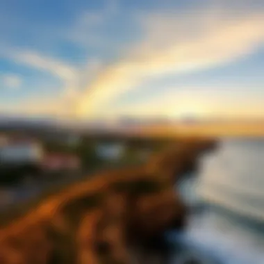 Tranquil Sunset Coastline A picturesque sunset over a tranquil coastline