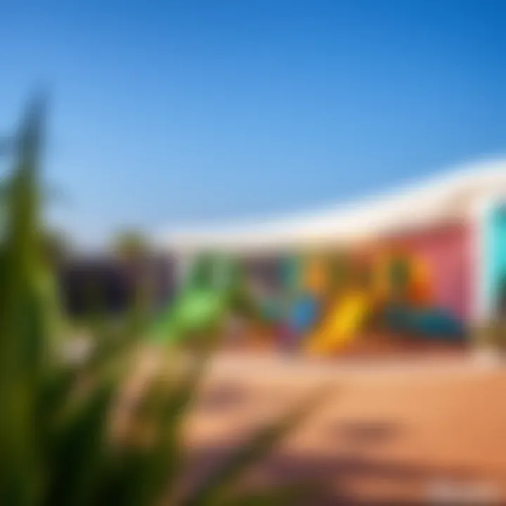 Outdoor play area promoting physical activity