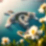 Aerial view of Blue Water Island showcasing its modern architecture and surrounding waters