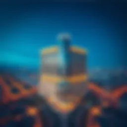 Aerial view of Boulevard Plaza showcasing its striking architecture