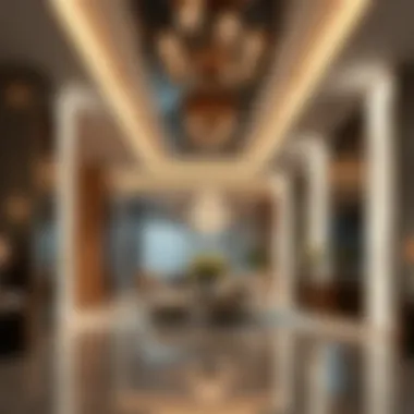 Luxurious Interior Design at Boulevard Plaza Interior design elements of Boulevard Plaza highlighting luxury finishes