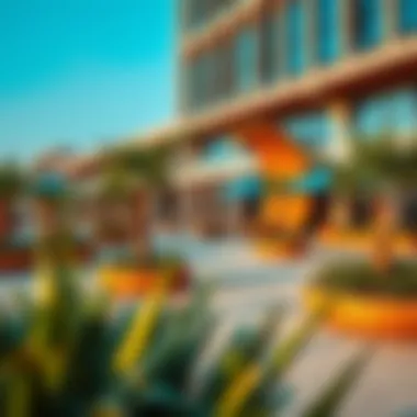 Landscaped outdoor areas around Boulevard Plaza enhancing community engagement