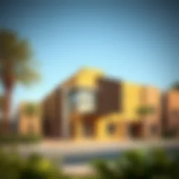 Diverse building materials shown in Ras Al Khor