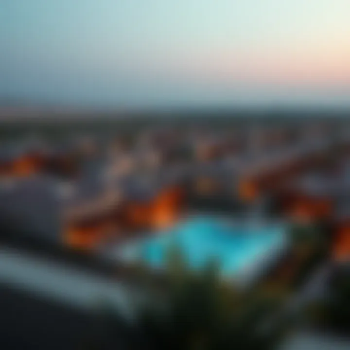 Aerial View of Chalet Community Aerial view of a chalet community in Ras Al Khaimah