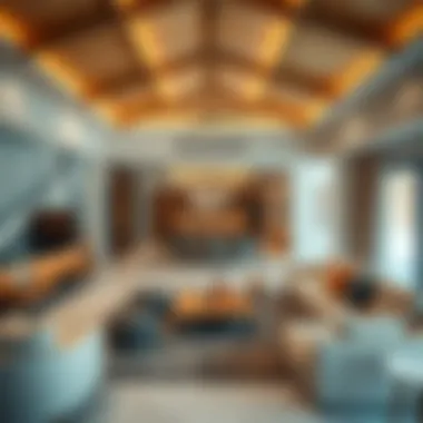 Luxurious Chalet Interior Modern chalet interior showcasing luxury amenities