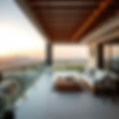 Outdoor Terrace with Scenic Landscape Relaxing outdoor terrace with stunning landscape in Ras Al Khaimah