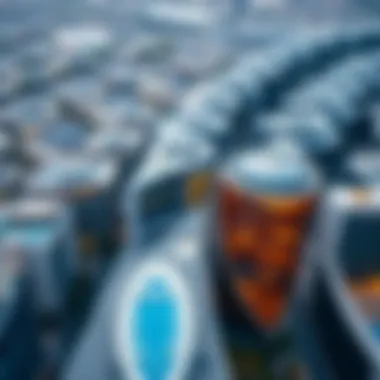 Aerial view of Dubai Studio City showcasing modern architecture