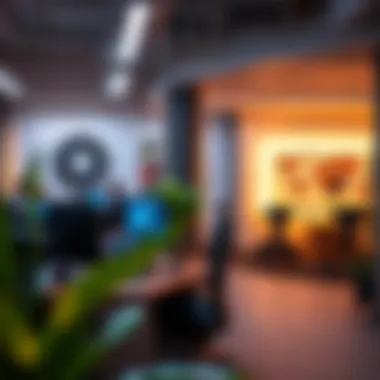 Innovative workspace inside a tech firm in Dubai Studio City