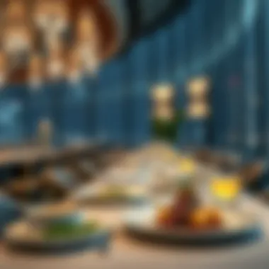 Luxurious fine dining presentation