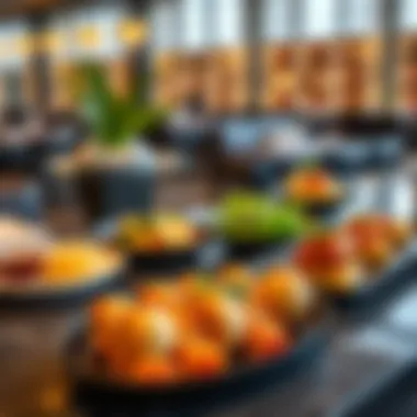 Gourmet Delights from JBR Restaurants Artfully arranged gourmet dishes from various JBR restaurants