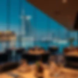Stunning waterfront view of Jumeirah Beach Residence dining area