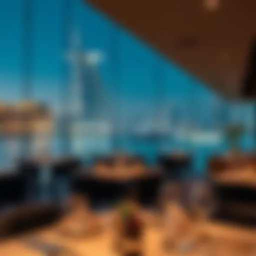 Stunning waterfront view of Jumeirah Beach Residence dining area