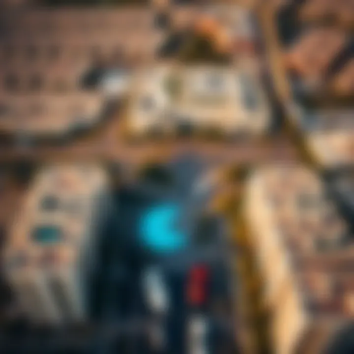 Aerial view of Danube Homes project locations in Dubai